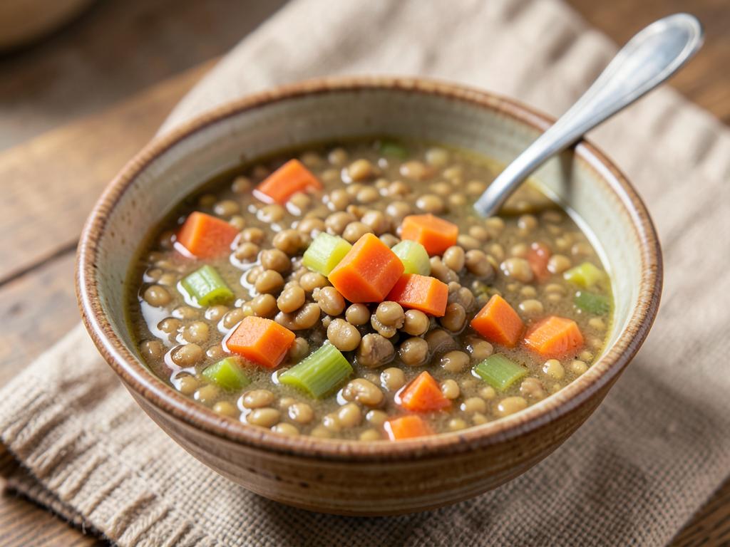 Lentil and barley soup — A hearty prairie-style soup of red lentils, barley and root vegetables that freezes well.